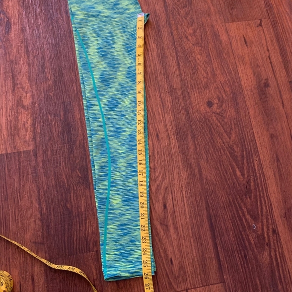 Amazing Sports Leggings Women Size L/XL Green Blue Yoga Running - Picture 4 of 6
